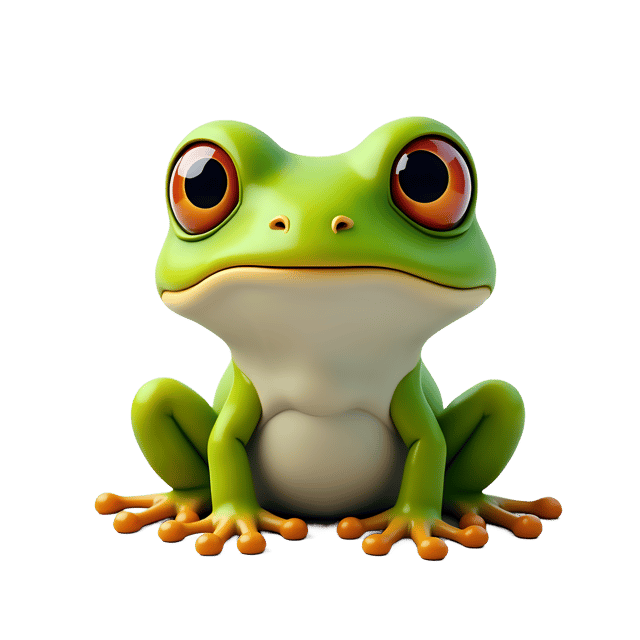 Free transparent PNG: Squishy Green Froglet PNG with Transparent Background for Art and Crafts