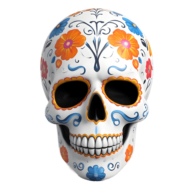 Free transparent PNG: Day of the Dead Mask PNG with Transparent Background for Art and Crafts