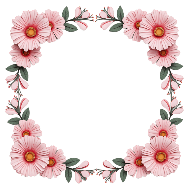 Free transparent PNG: Floral Embroidery Frame PNG Clipart  Ideal for Crafting  Design Projects