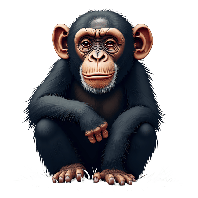 Free transparent PNG: Chimpanzee PNG Clipart  Ideal for Wildlife Projects, Education  Decor