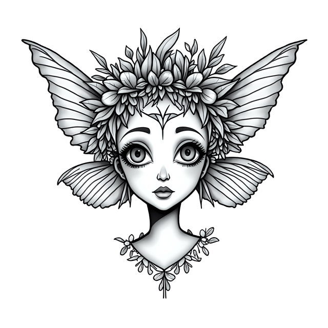 Free transparent PNG: Fairy with a Crown of Leaves PNG Clipart  Perfect for Nature-Inspired Designs  Crafts