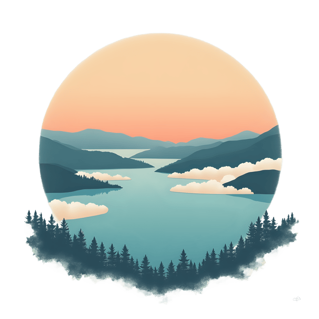 Free transparent PNG: 6 Serene Lakes on Cloud-Like Surfaces PNG Background