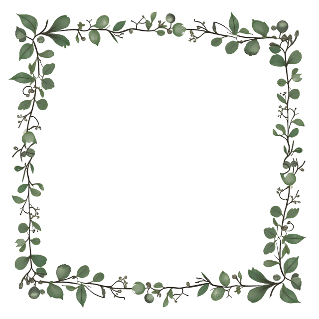 Free transparent PNG: Botanical Border Frame PNG Clipart  Ideal for Design Projects  Crafts