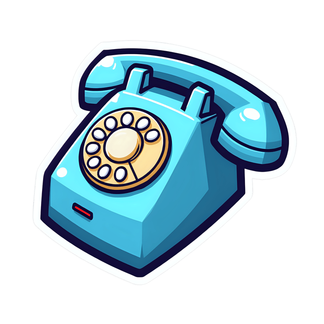 Free transparent PNG: Blue Rotary Phone with Sticker Marks  Retro Communication Clipart, free downloadable png