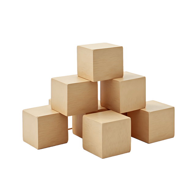 Free transparent PNG: Simple Wooden Building Blocks PNG with Natural Tones