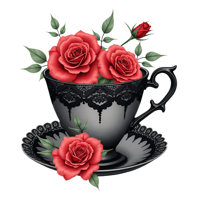 Free transparent PNG: Victorian Gothic Tea Cup  Elegant Clipart, Free Downloadable PNG
