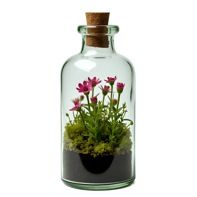 Free transparent PNG: Miniature Garden in a Bottle PNG Clipart  Ideal for Tiny World Crafts, Decor  Educational Projects