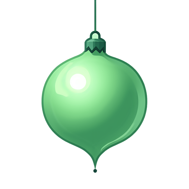 Free transparent PNG: Green Shiny Ornament  Holiday Decorative Clipart, free downloadable png