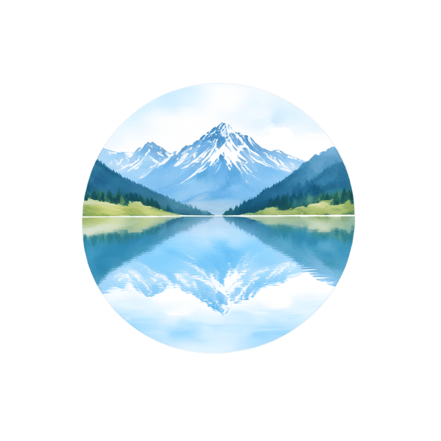 Free transparent PNG: Mountain Reflections in Lake PNG Transparent Background
