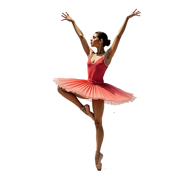 Free transparent PNG: Graceful Ballerina Ink and Brush Illustration for Artistic and Decorative Purposes