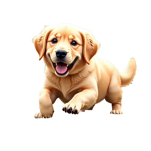 Free transparent PNG: Golden Retriever Park Scene PNG with Transparent Background for Animal Lovers