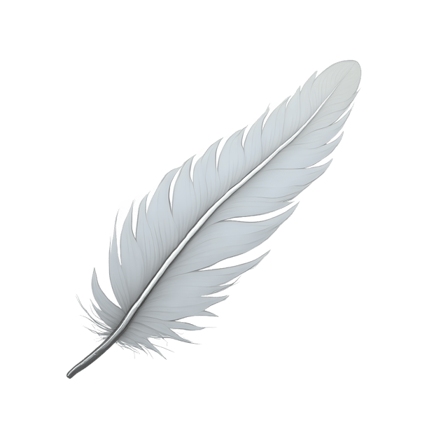 Free transparent PNG: Soft White Feather with Silver Sheen  Elegant Clipart, Free PNG Download