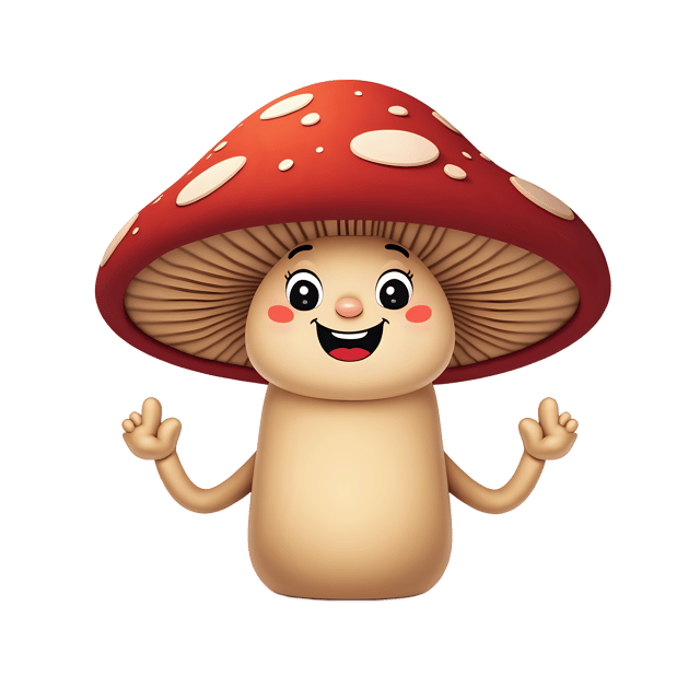 Free transparent PNG: Cuddly Brown Mushroom with Arms PNG Illustration
