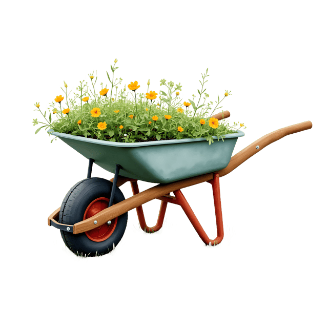 Free transparent PNG: Garden Wheelbarrow  Yard Tool Clipart, free downloadable png