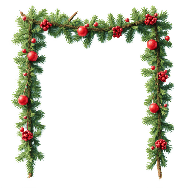 Free transparent PNG: Christmas Garland PNG Clipart  Perfect for Holiday Decor  Crafting