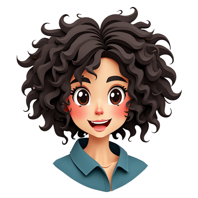 Free transparent PNG: Curly Hair PNG  Stylish Portrait for Beauty  Personal Care Branding