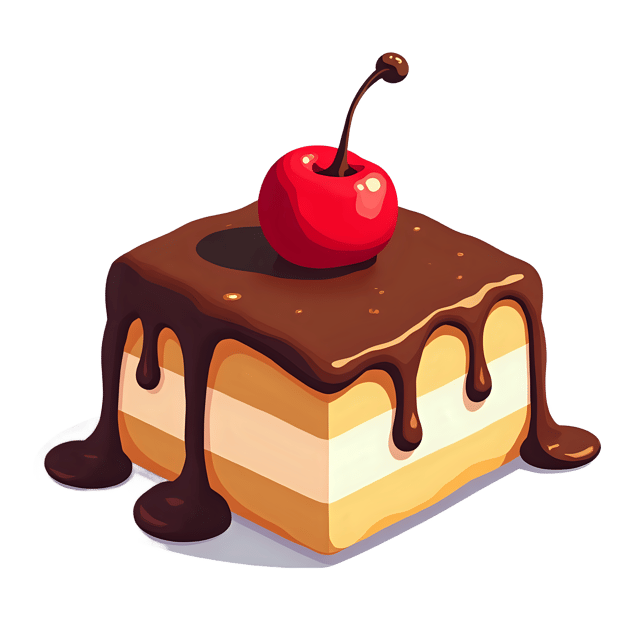 Free transparent PNG: Cherry on Top with Fudge Drizzle  Dessert Clipart, free downloadable png