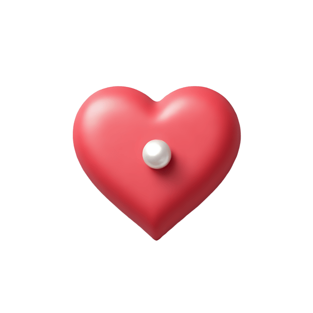 Free transparent PNG: Heart Button with Tiny Pearl Center  Free Downloadable PNG