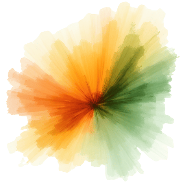 Free transparent PNG: Fleeting Abstract Art with Tangerine and Chartreuse Hues Diffusing