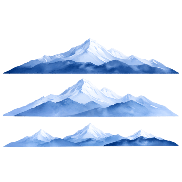 Free transparent PNG: Distant Mountains in Delicate Hues PNG Illustration for Nature and Artistic Projects