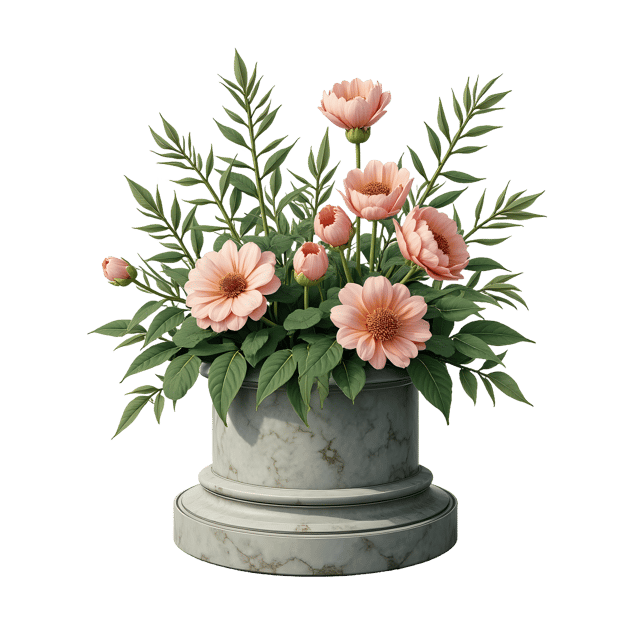 Free transparent PNG: Floral Marble Pedestal with Acanthus Leaves PNG Clipart  Elegant Design Element for Decor and Crafts