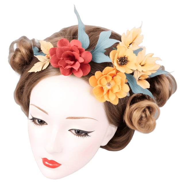 Free transparent PNG: Floral Hair Clip PNG with Transparent Background for Crafts and Design