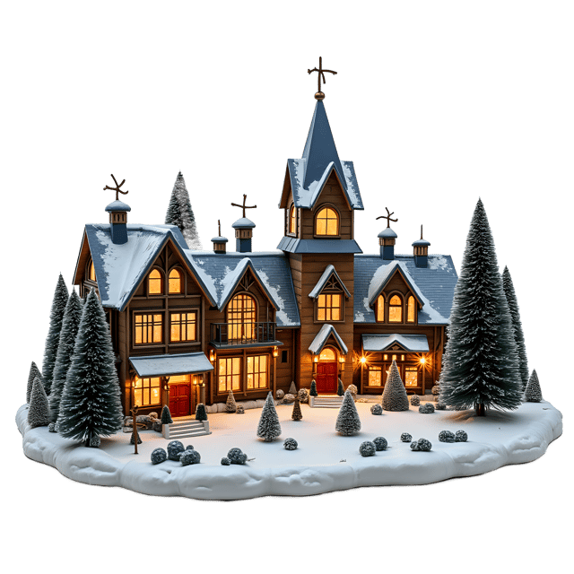 Free transparent PNG: Christmas Village PNG Clipart  Ideal for Holiday Decorations  Crafts