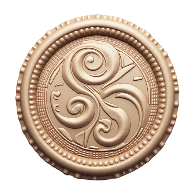 Free transparent PNG: Matte Button with Engraved Swirl Detail  Free PNG Download