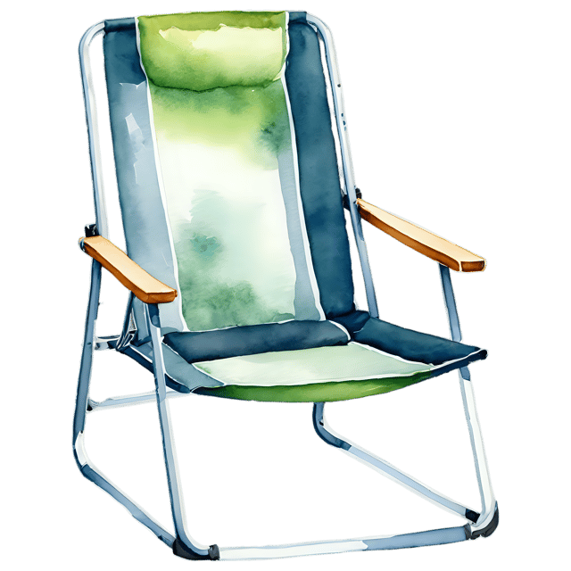 Free transparent PNG: Watercolor Camping Chair Transparent PNG – Gentle Illustration for Designers & Creators