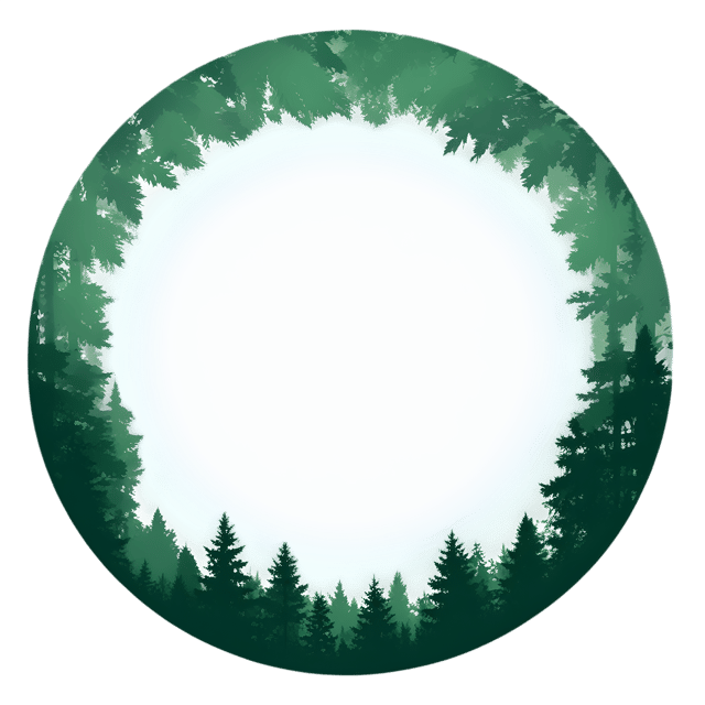 Free transparent PNG: Serene Forest Circle Frame PNG with Transparent Background