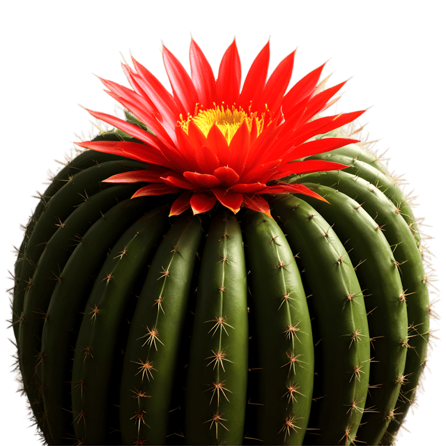 Free transparent PNG: Transparent Background Barrel Cactus PNG for Botanical Illustration and Design