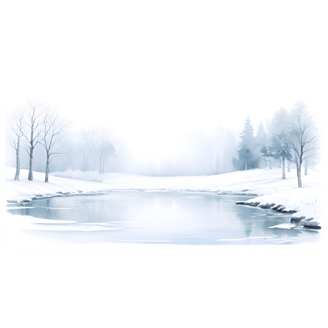 Free transparent PNG: Frosty Morning Mist Over Tranquil Pond PNG