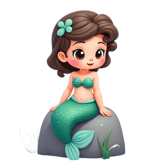 Free transparent PNG: Mermaid Sitting on Rock Transparent PNG