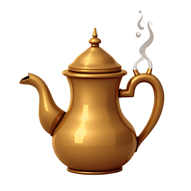 Free transparent PNG: Arabic Coffee in Brass Pot  Traditional Middle Eastern Clipart, free png download