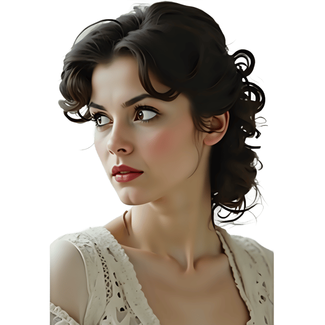 Free transparent PNG: Contemplative Gaze Portrait PNG  Ideal for Artistic Projects  Reflective Themes