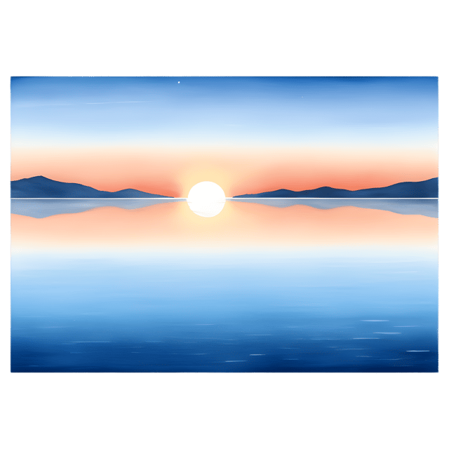Free transparent PNG: Dusky Horizon and Tranquil Bay Reflection PNG Background