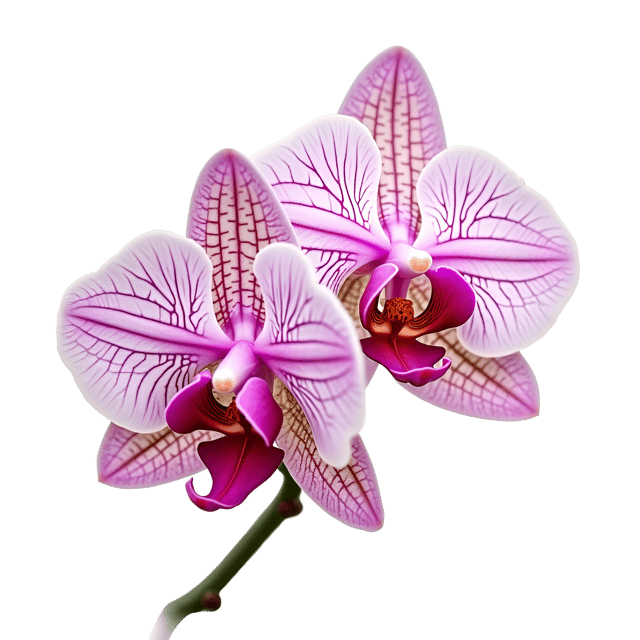 Free transparent PNG: Exquisite Orchid with Intricate Patterns on Delicate Petals PNG Clipart