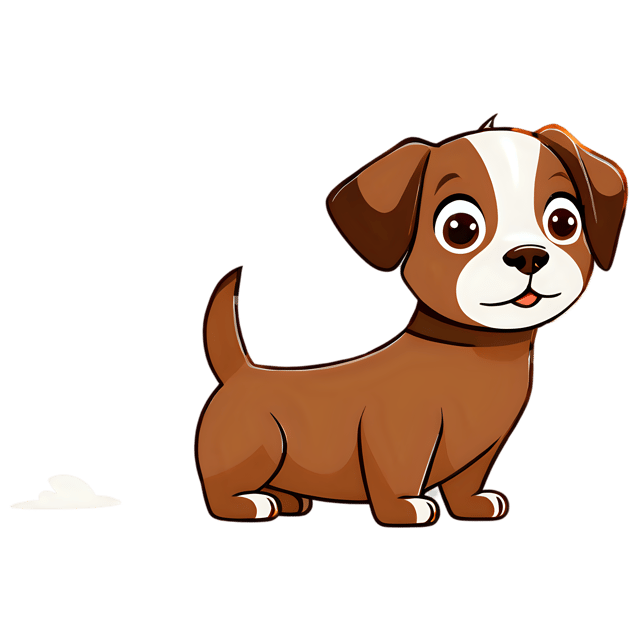 Free transparent PNG: Cute Puppy Cartoon Illustration for Nursery Decor and Kids' Projects