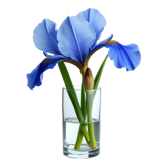 Free transparent PNG: Single Blue Iris PNG Transparent Background for Floral Design and Art