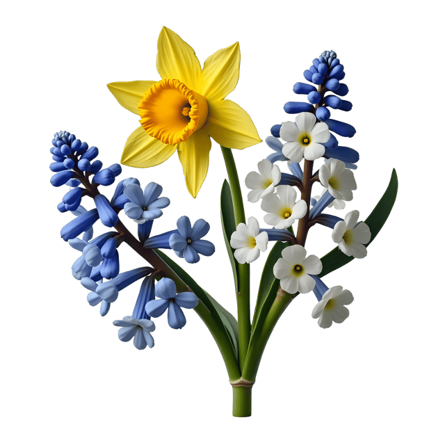 Free transparent PNG: Daffodil and Hyacinth Flowers PNG Clipart  Perfect for Spring Themes, Crafts  Decor
