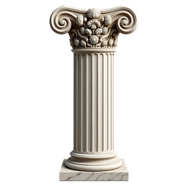 Free transparent PNG: Elegant Marble Column with Floral Relief  Free Downloadable PNG