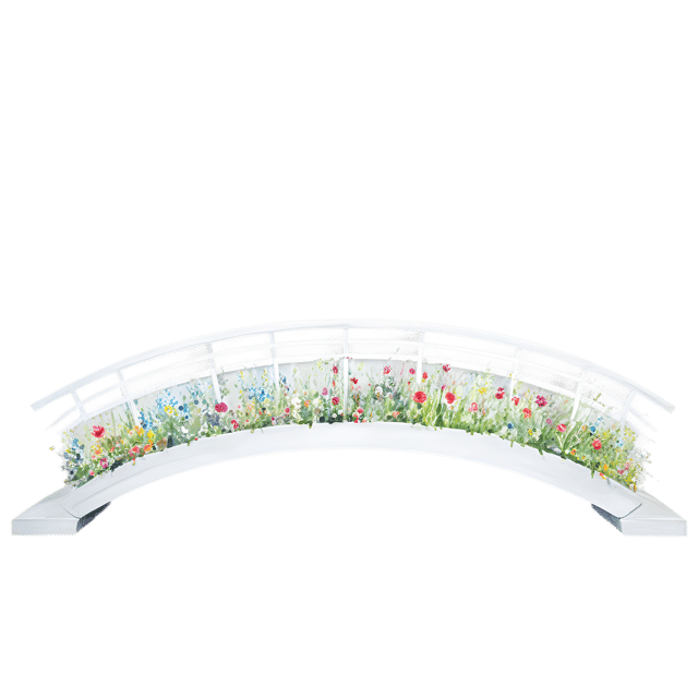 Free transparent PNG: Floral Pedestrian Bridge PNG with Transparent Background for Creative Projects