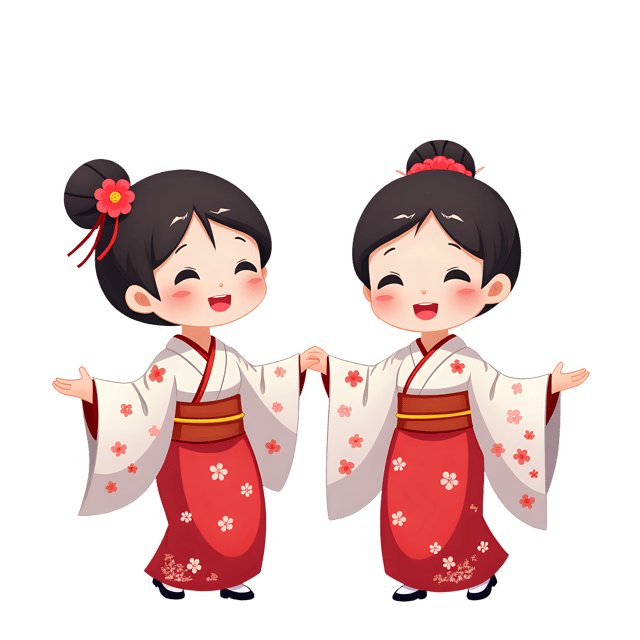 Free transparent PNG: Japanese Festival Kimono Dancers Under Cherry Blossoms PNG