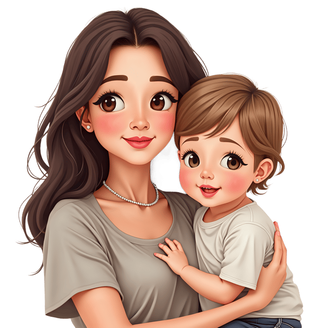 Free transparent PNG: Mother and Child PNG  Heartwarming Portrait for Family Decor  Cards