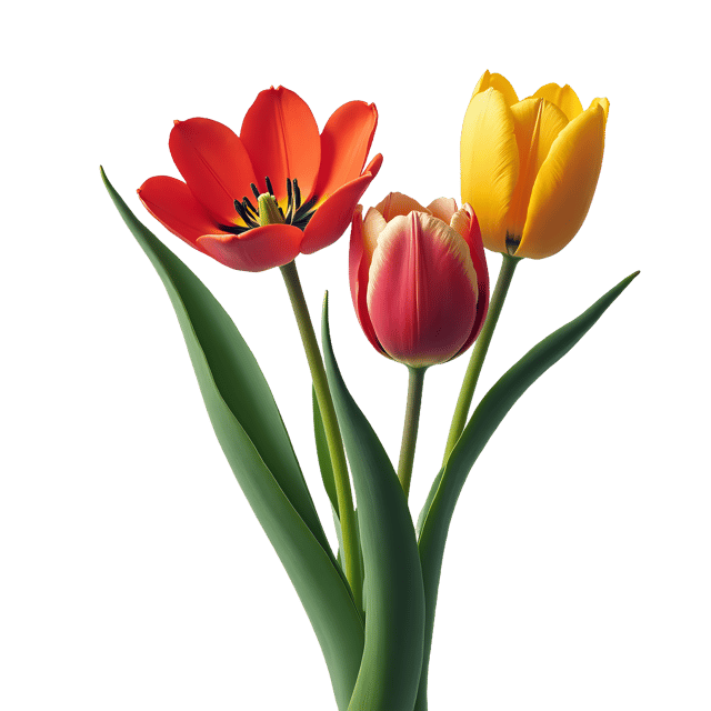 Free transparent PNG: Tulip and Lily Flowers PNG Clipart  Perfect for Spring Designs  Decor