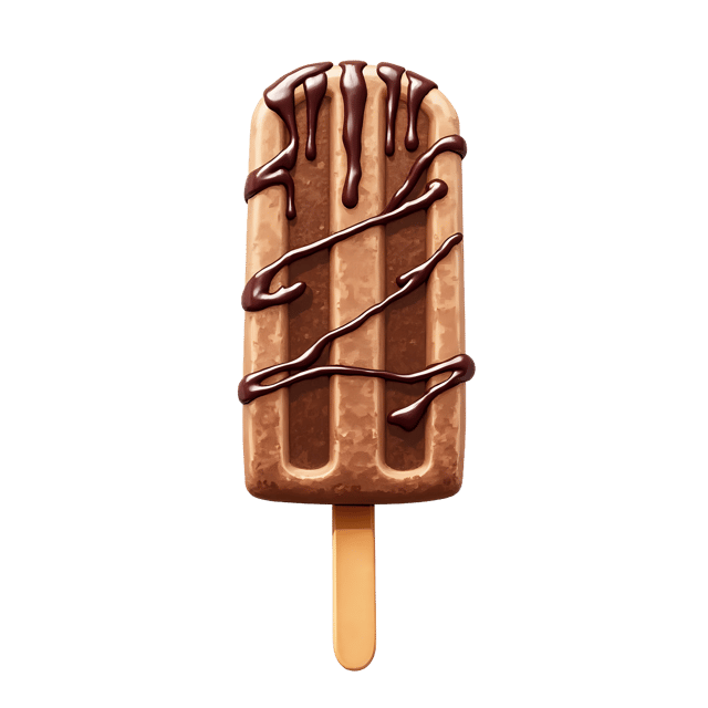 Free transparent PNG: Popsicle Stick with Chocolate Drizzle  Sweet Treat Clipart, free downloadable png