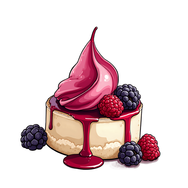 Free transparent PNG: Vanilla Ice Cream with Berry Sauce  Dessert Clipart, free downloadable png