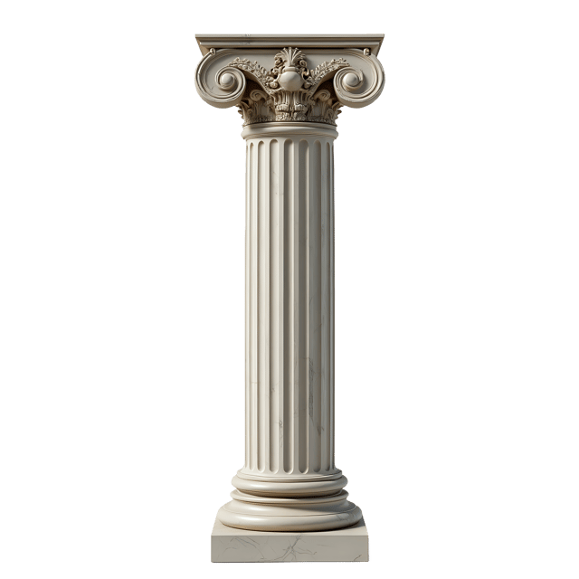 Free transparent PNG: Elegant Marble Ionic Column PNG Clipart  Ideal for Architectural Design  Decor