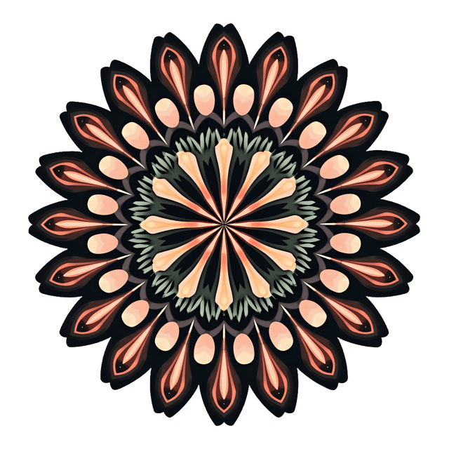 Free transparent PNG: Modern 3D Fractal Pattern with Transparent Background for Digital Art and Design