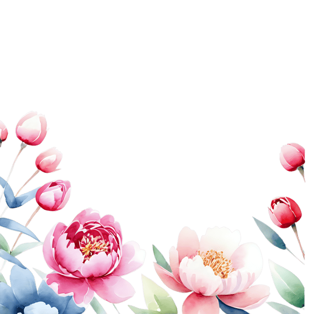 Free transparent PNG: Watercolor Peony Cluster Transparent PNG – Delicate Floral Illustration